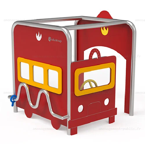 Stucture de jeux extérieurs 1-6 ans sur le thème des pompiers